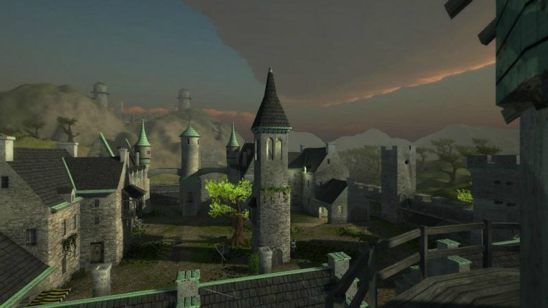 Medieval Castle Village Low-poly 3D model_10