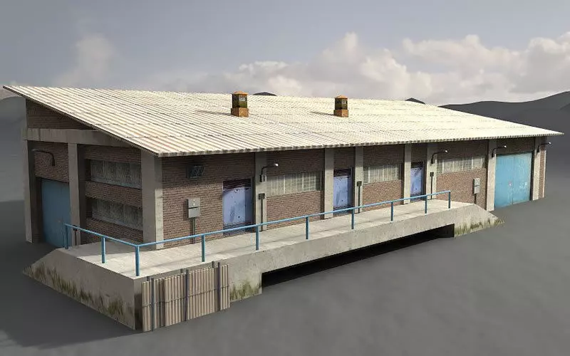 Industrial Buildings 4 Low-poly 3D model_11