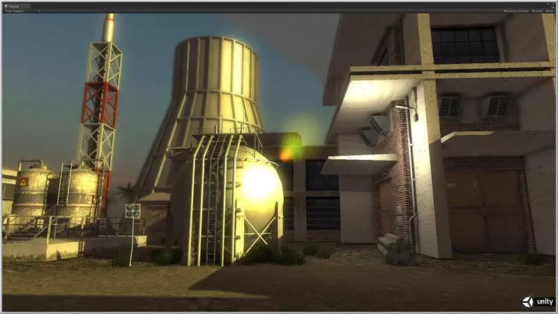 Industrial Buildings 4 Low-poly 3D model_6