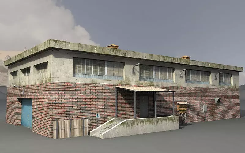 Industrial Buildings 4 Low-poly 3D model_4