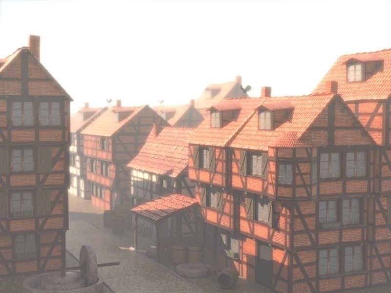 Framework Village Low-poly 3D model_14