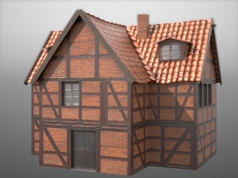 Framework Village Low-poly 3D model_25