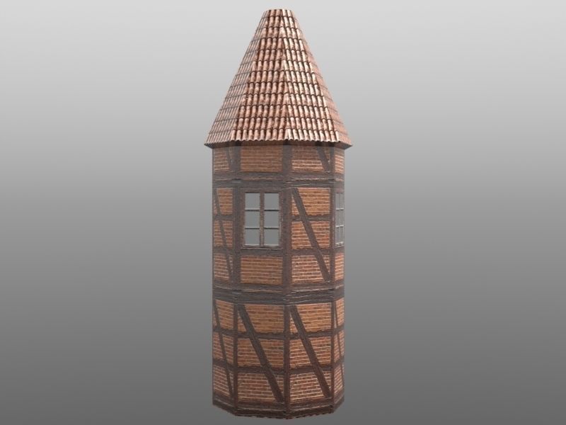 Framework Village Low-poly 3D model_30