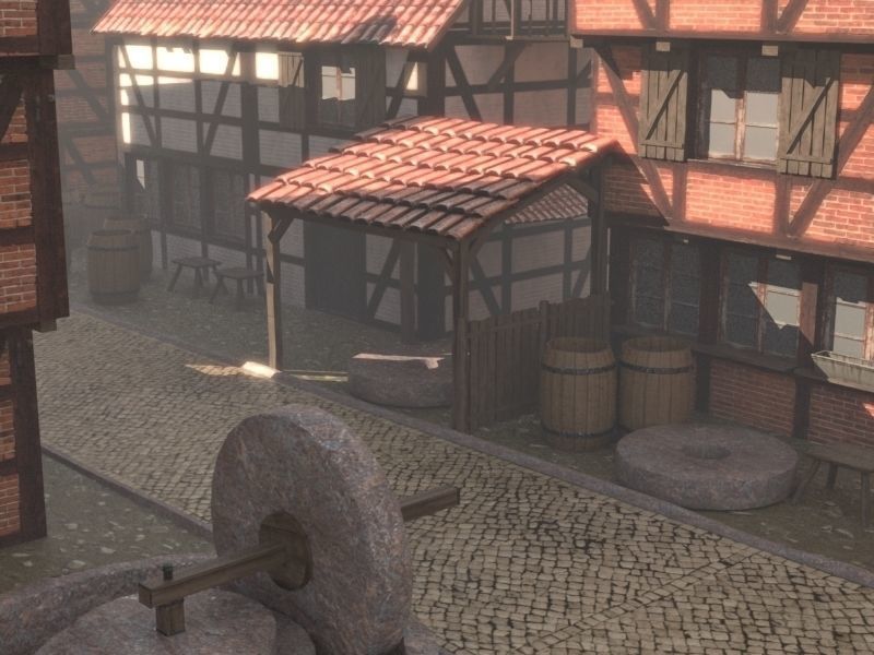 Framework Village Low-poly 3D model_39