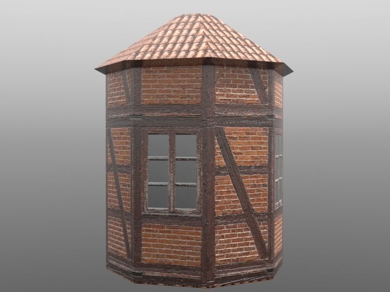 Framework Village Low-poly 3D model_35