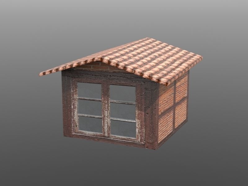 Framework Village Low-poly 3D model_5