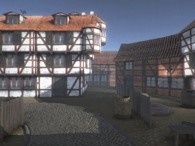 Framework Village Low-poly 3D model_1