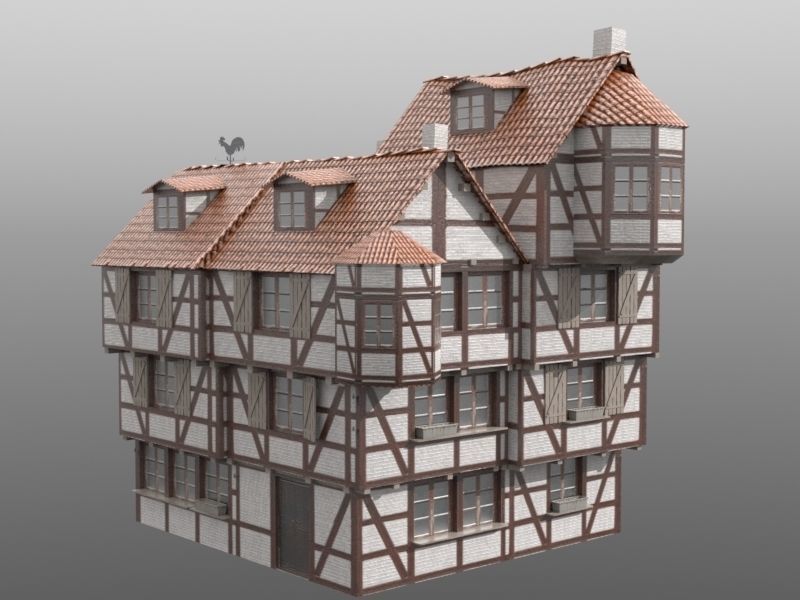 Framework Village Low-poly 3D model_27