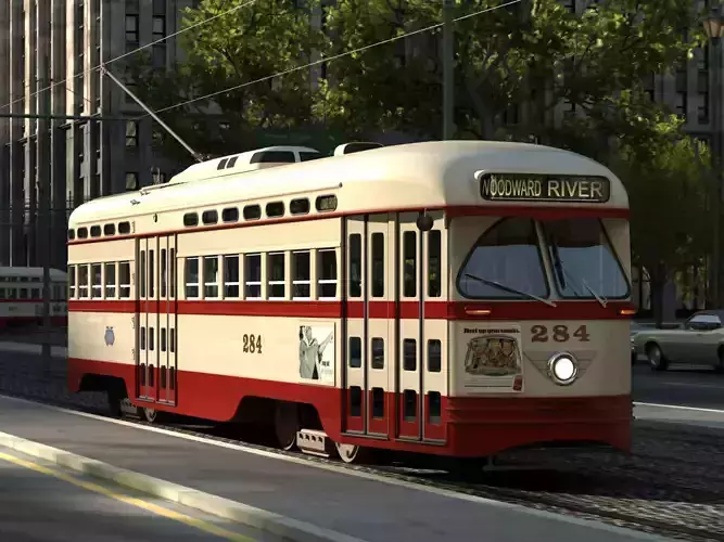 PCC Streetcar 1945 3D model