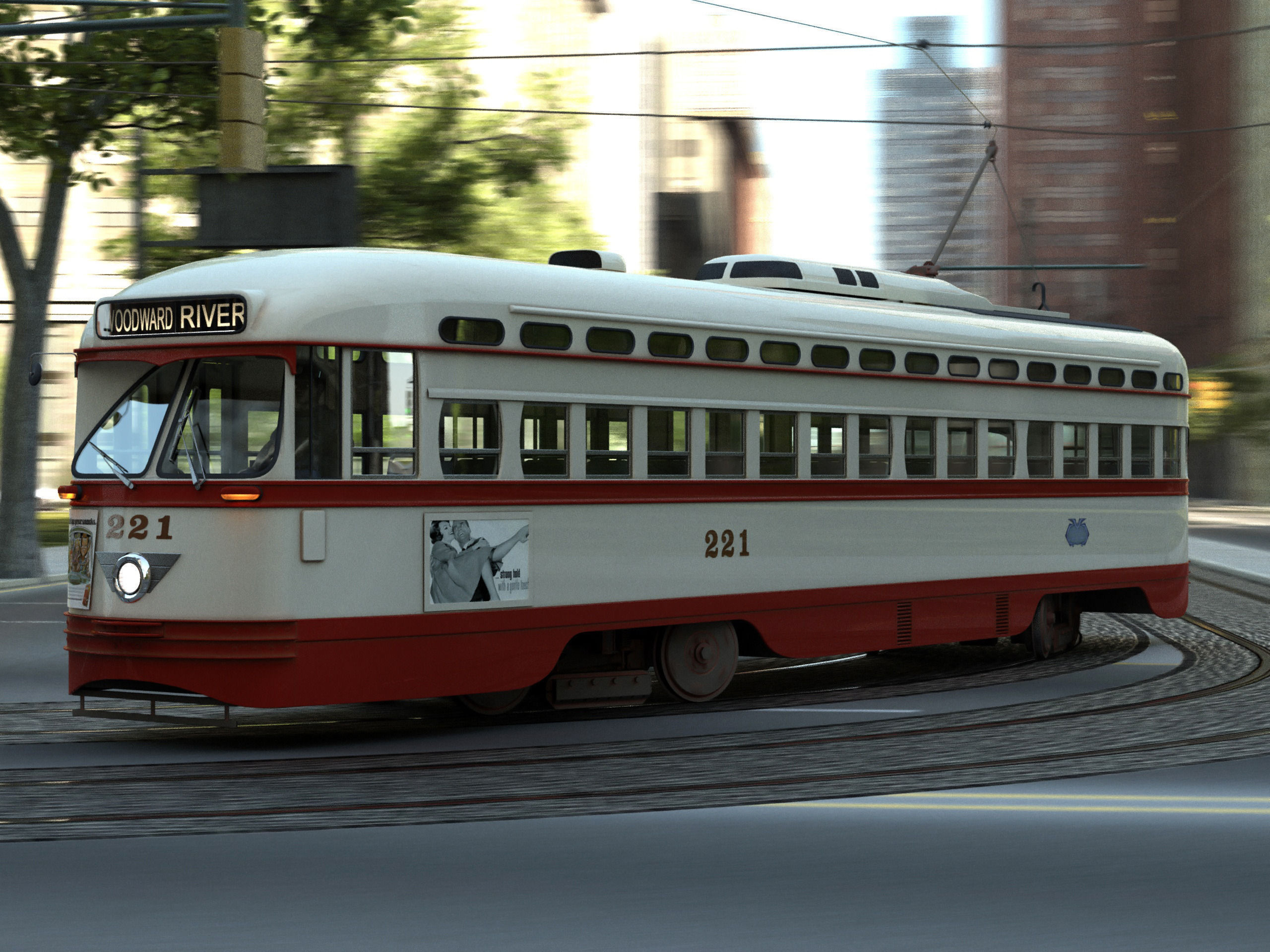 PCC Streetcar 1945 3D model_2