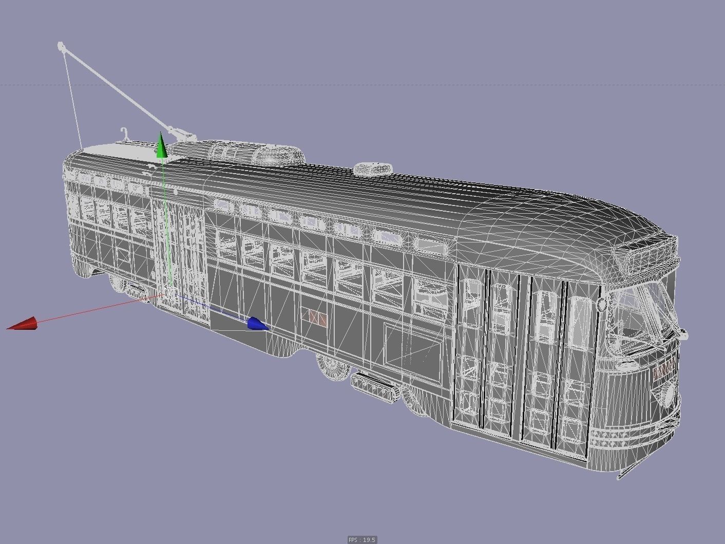PCC Streetcar 1945 3D model_6