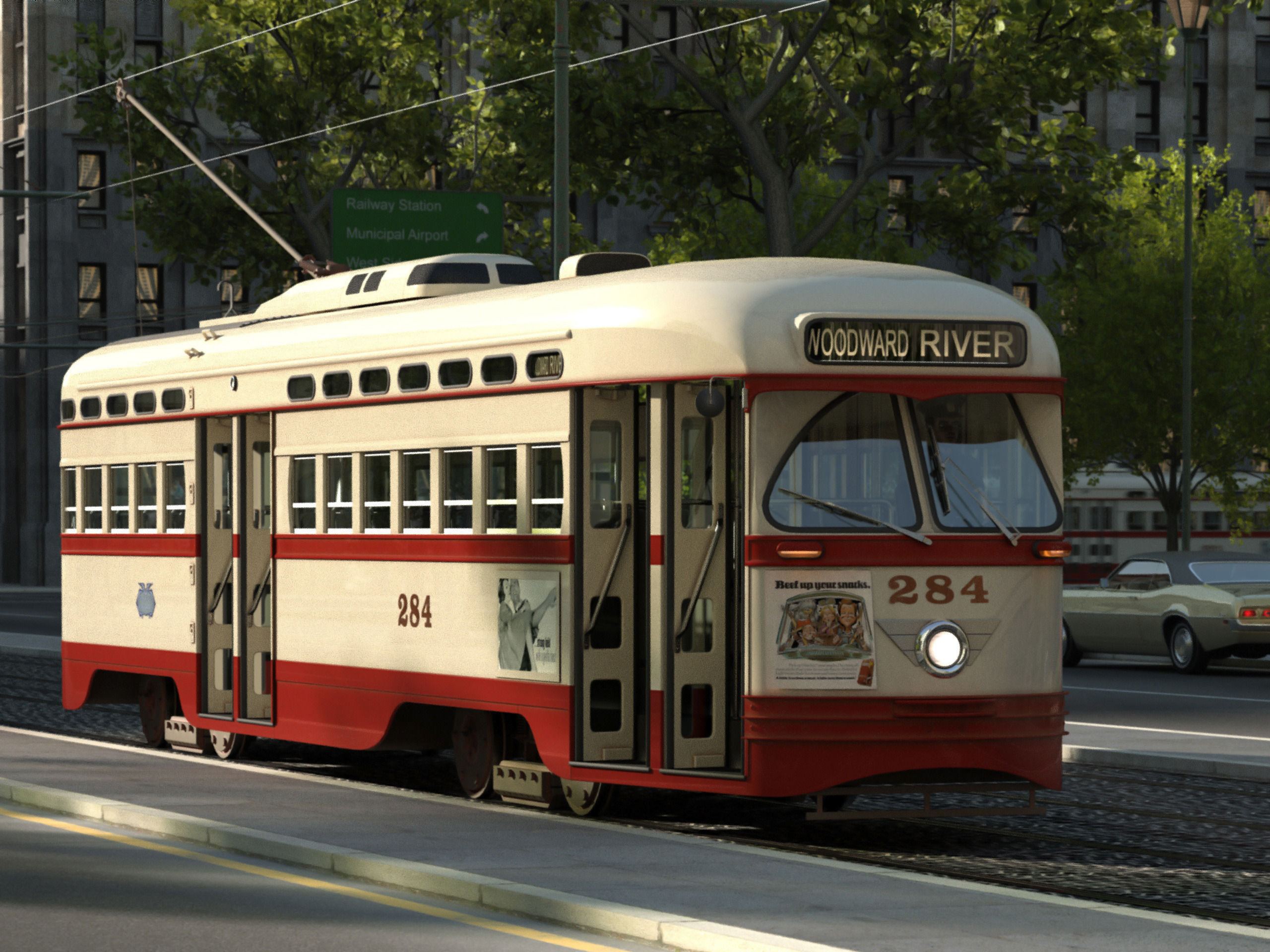 PCC Streetcar 1945 3D model_1