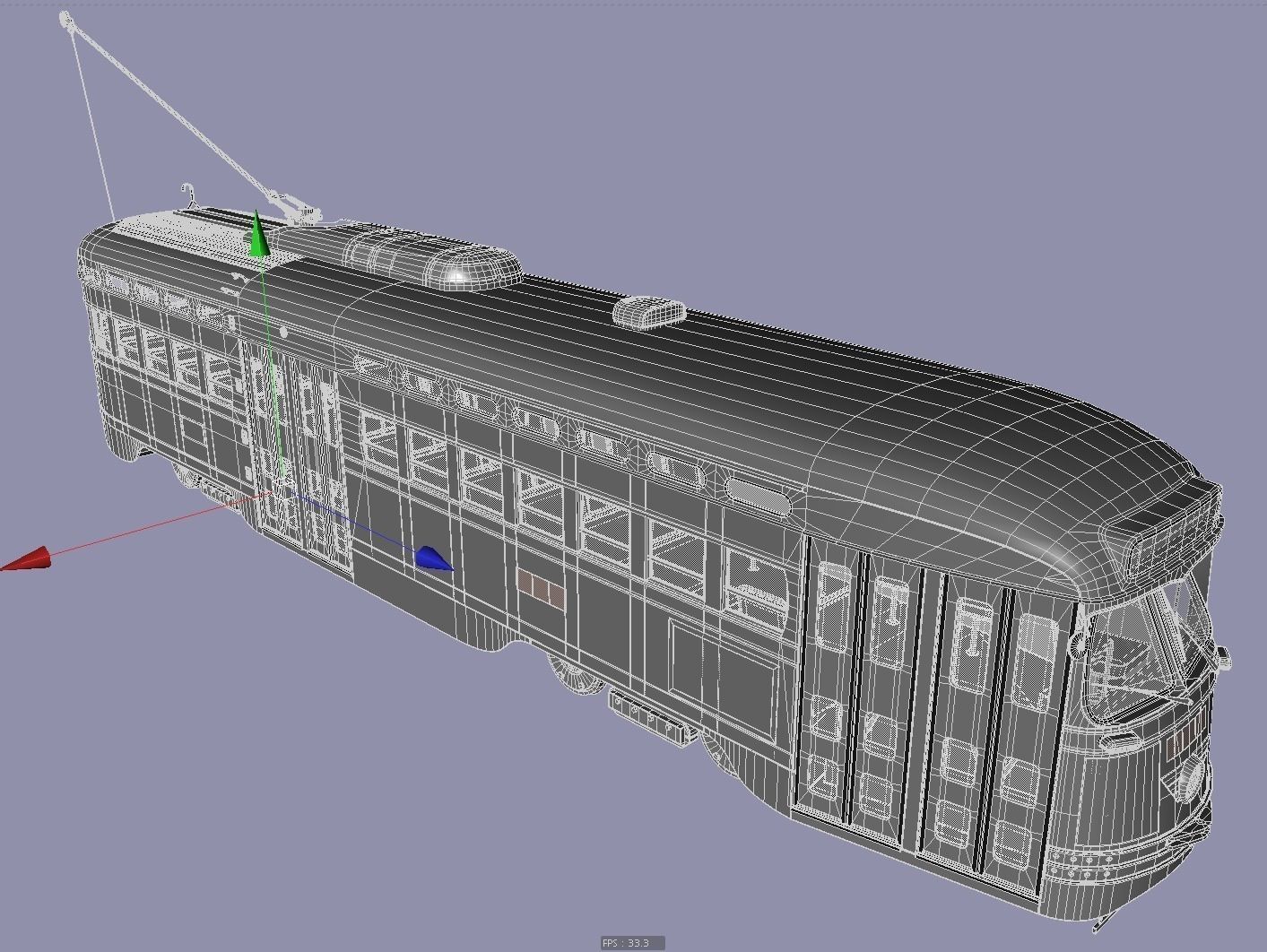 PCC Streetcar 1945 3D model_5