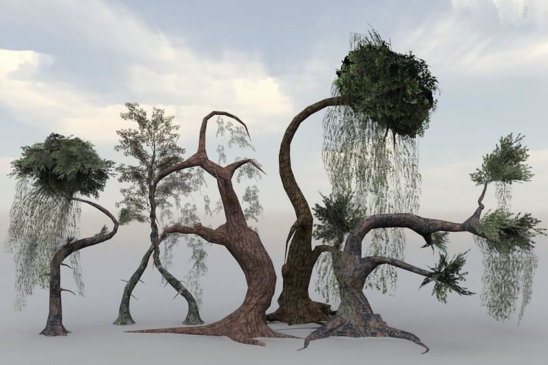 Fantasy Trees 2 Low-poly 3D model_15