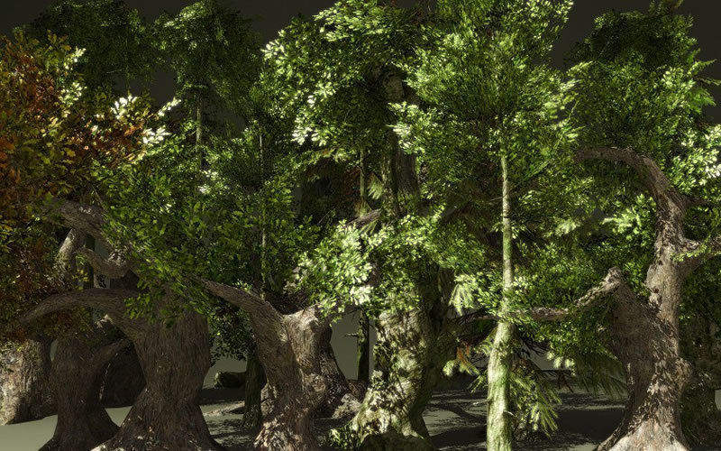 Fantasy Trees 2 Low-poly 3D model_5