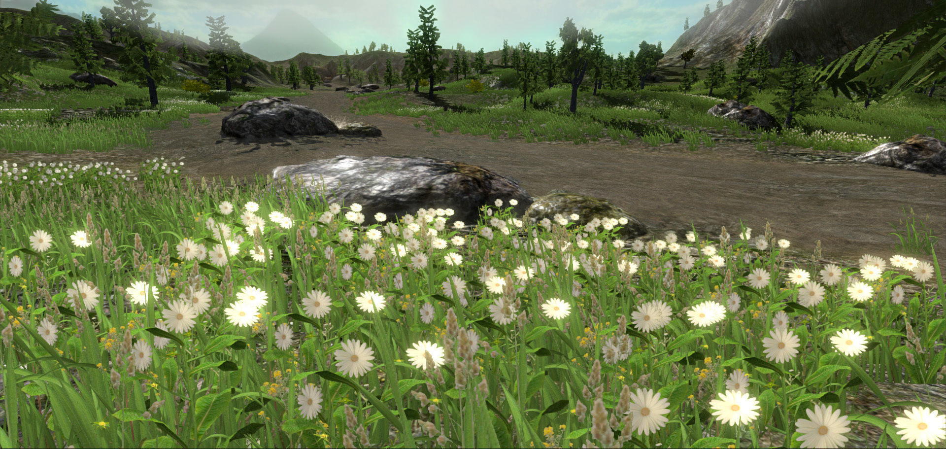 Forest Lake  Low-poly 3D model_5