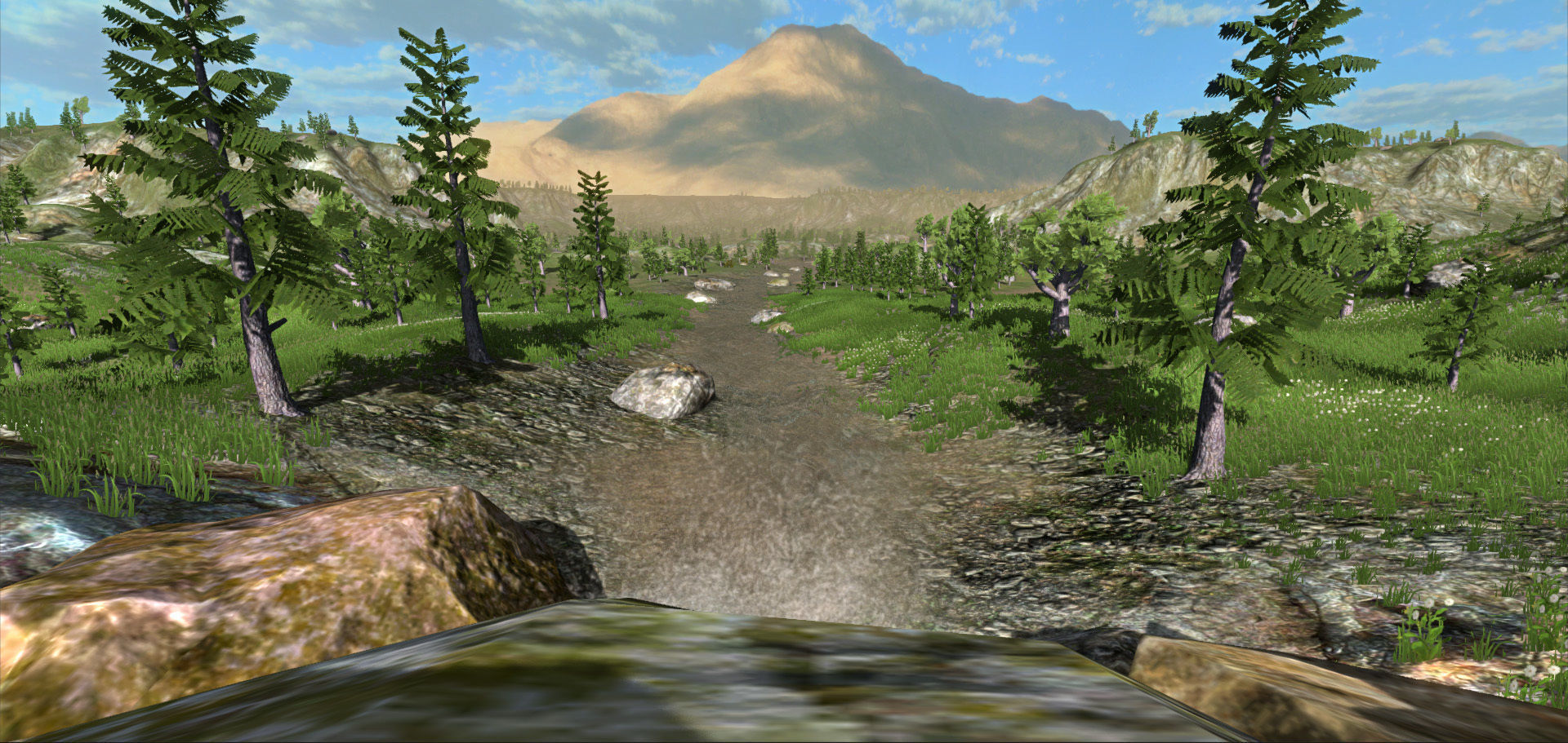 Forest Lake  Low-poly 3D model_3