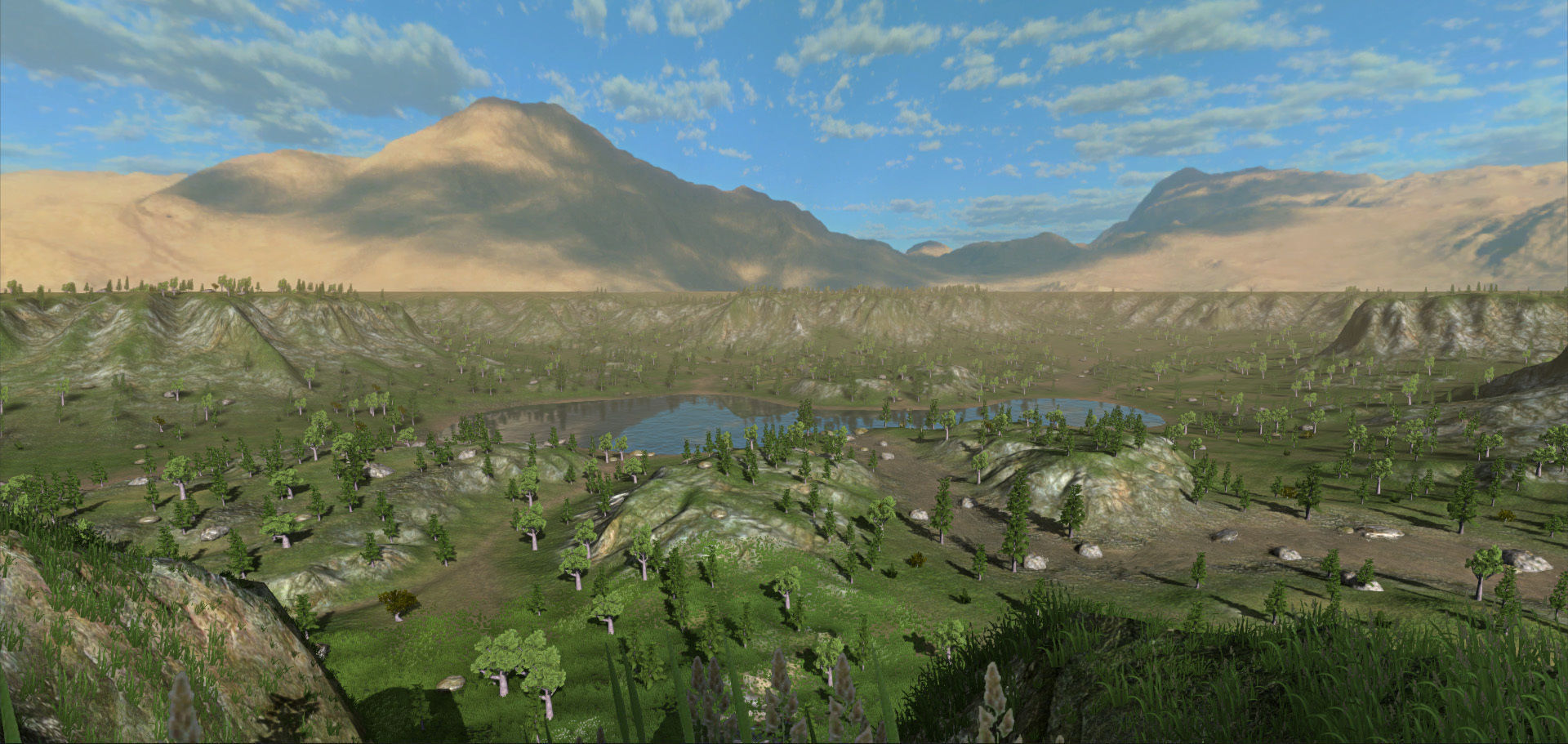 Forest Lake  Low-poly 3D model_24