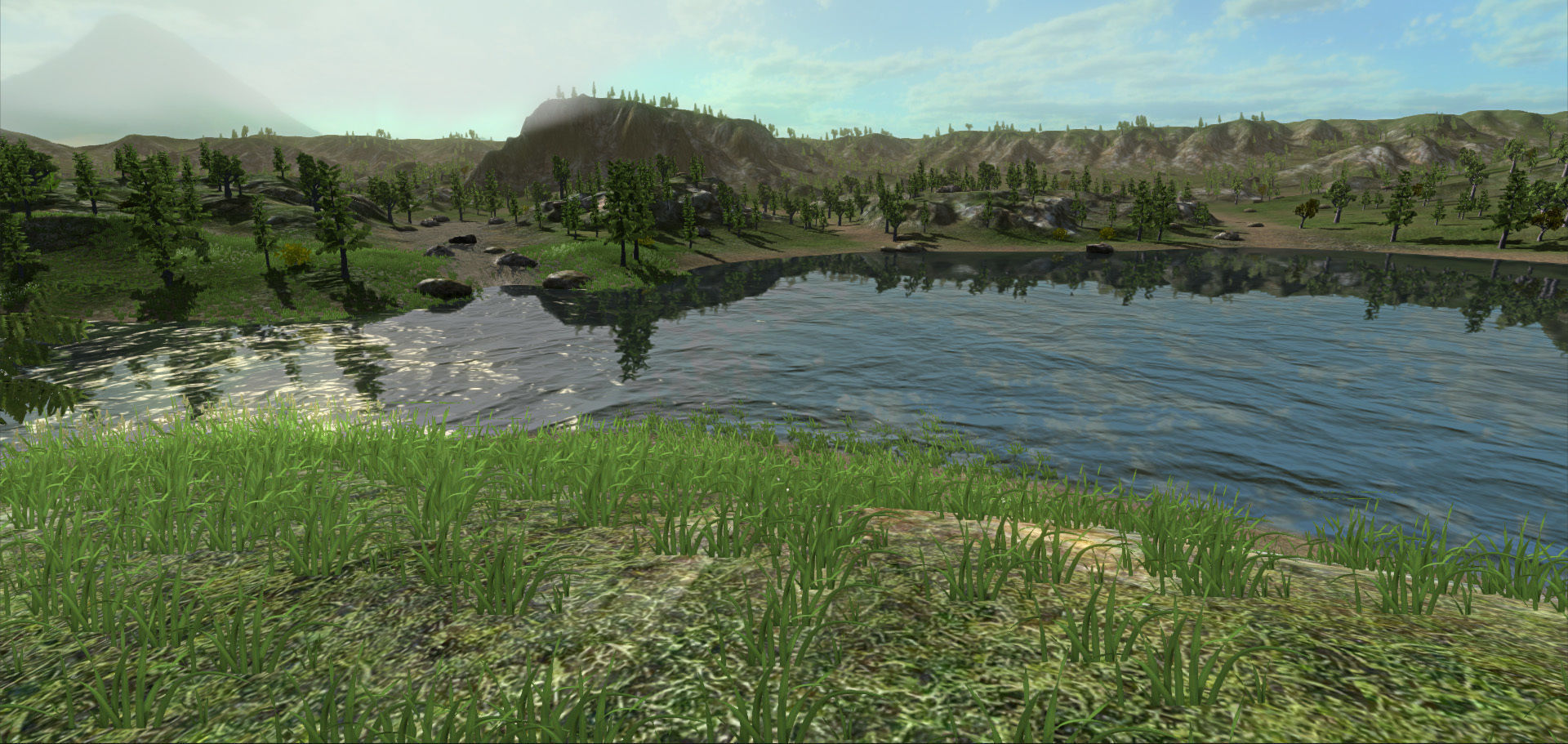 Forest Lake  Low-poly 3D model_22