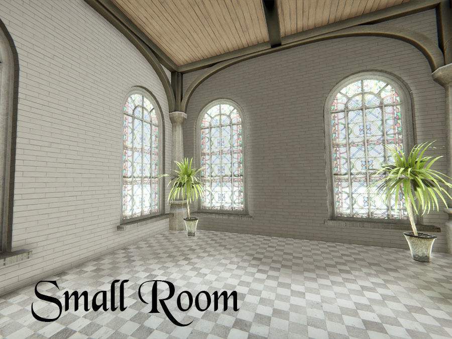 Fantasy Corridors Low-poly 3D model_7