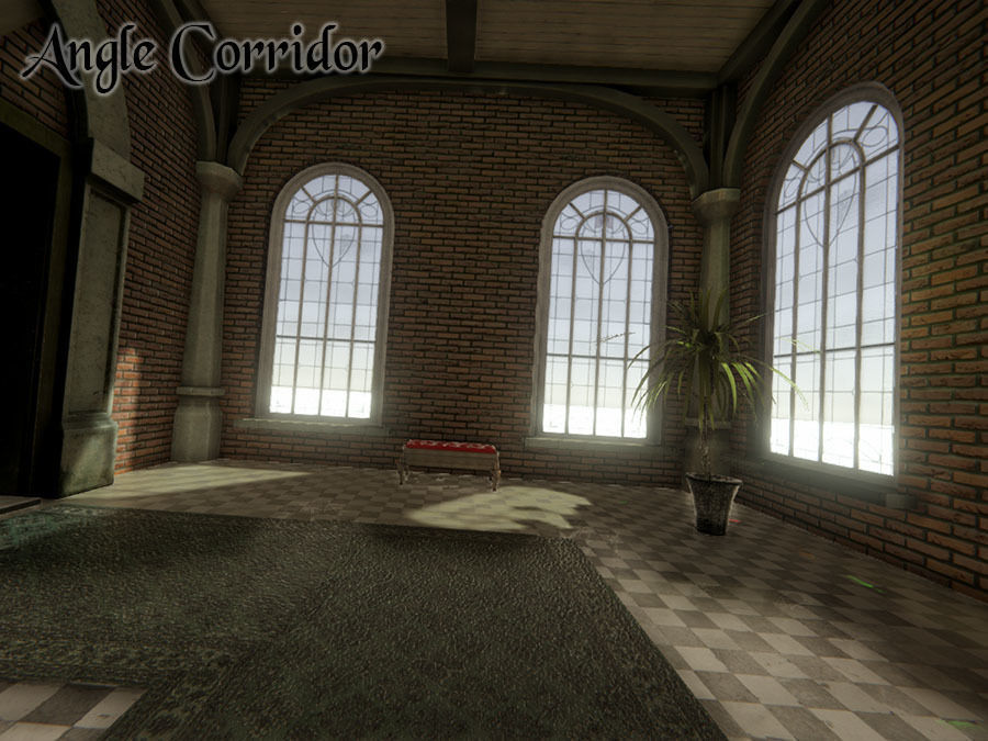 Fantasy Corridors Low-poly 3D model_5