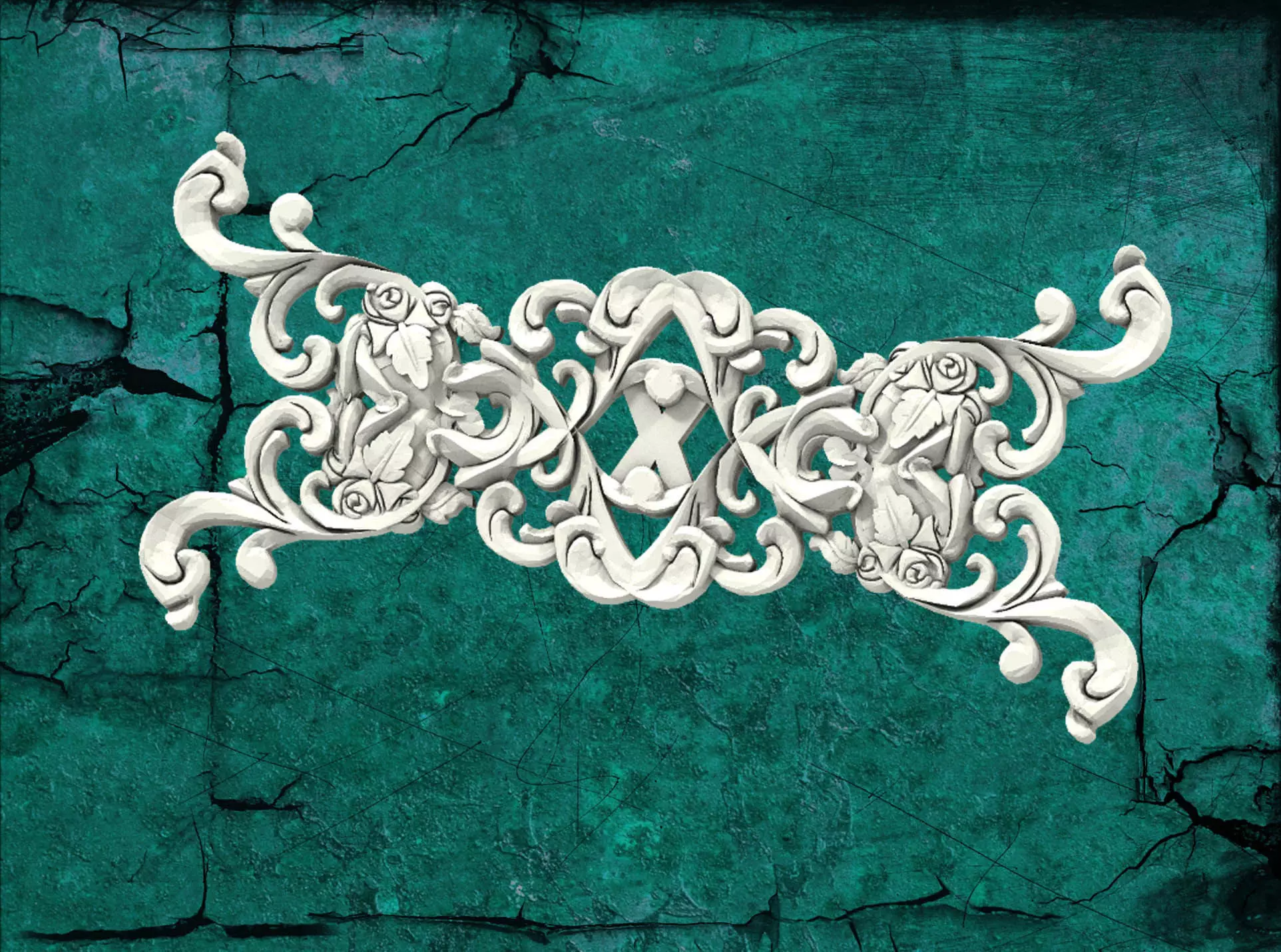 Baroque bowtie 3D print model_0