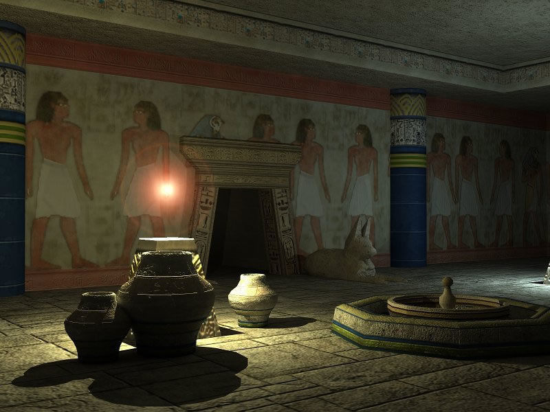 Egyptian Indoor Low-poly 3D model_6