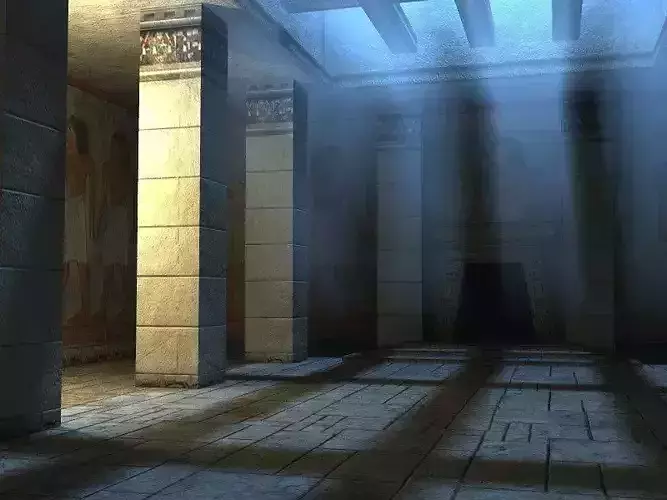 Egyptian Indoor Low-poly 3D model