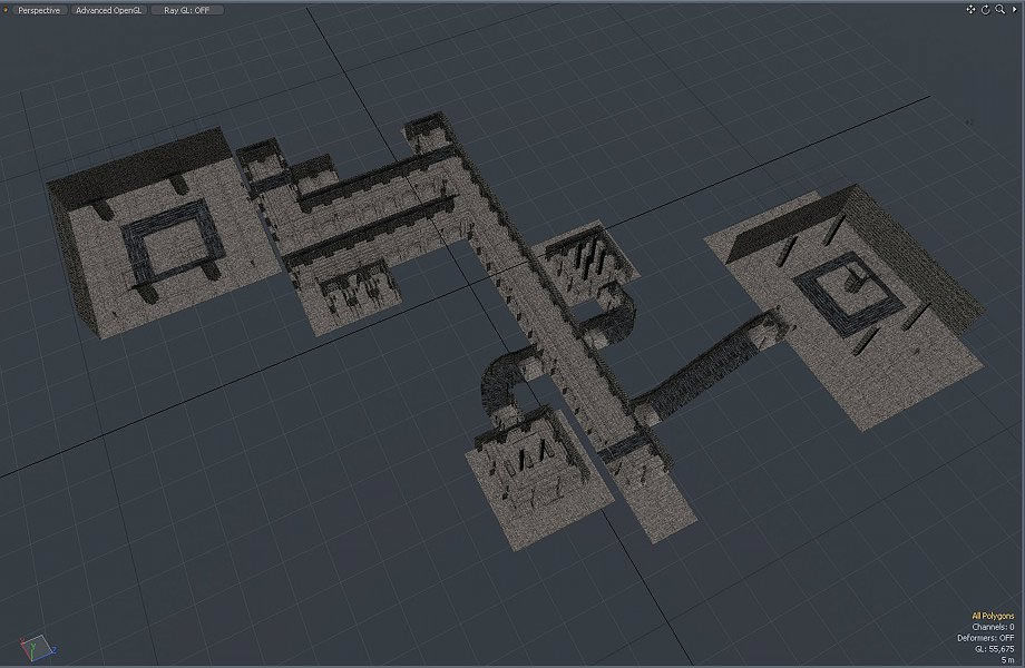 Dungeon Level Low-poly 3D model_8