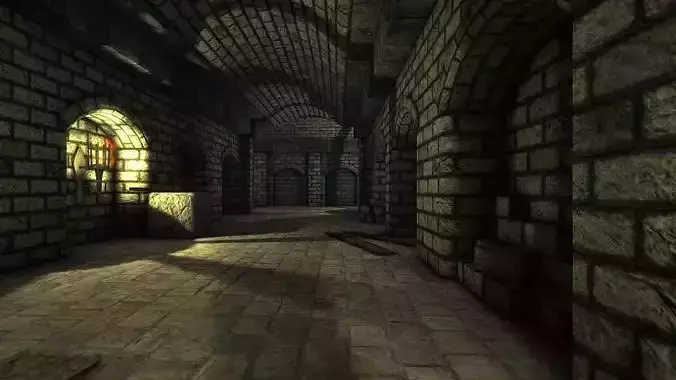 Dungeon Level Low-poly 3D model