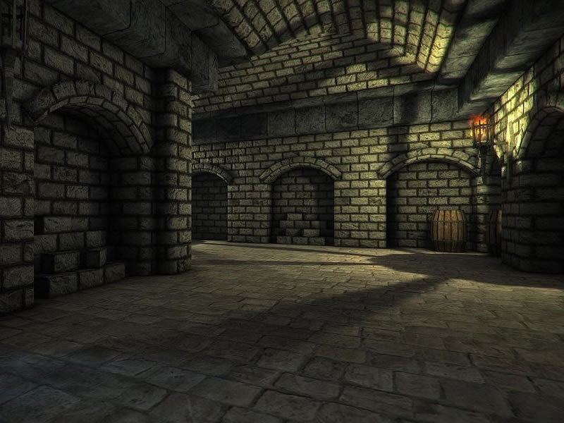 Dungeon Level Low-poly 3D model_2