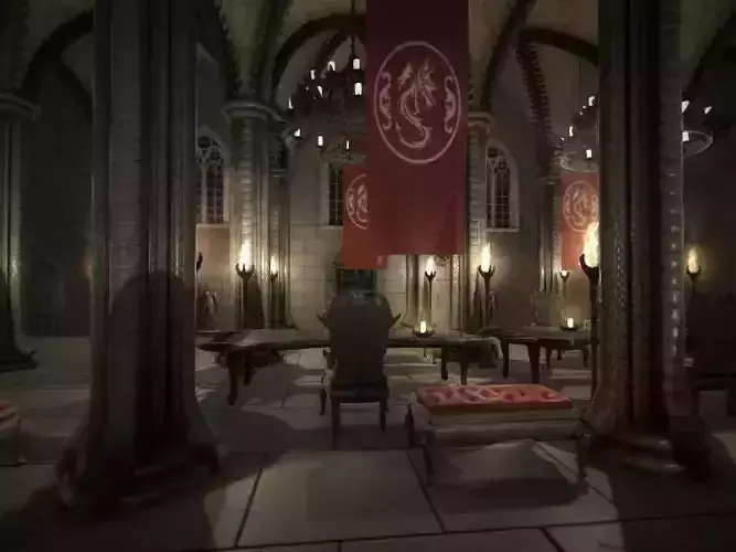 Dragon Castle Low-poly 3D model