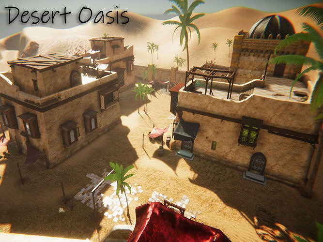 Desert Oasis 1 Update Low-poly 3D model