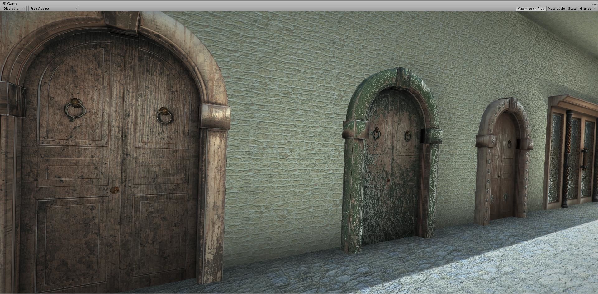 Doors 2 different and windows for sims Low-poly 3D model_14