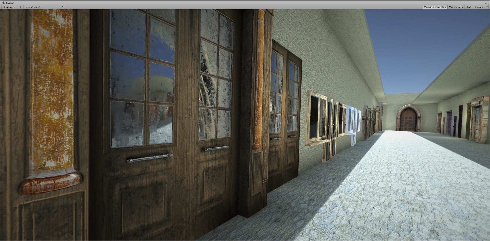 Doors 2 different and windows for sims Low-poly 3D model_9