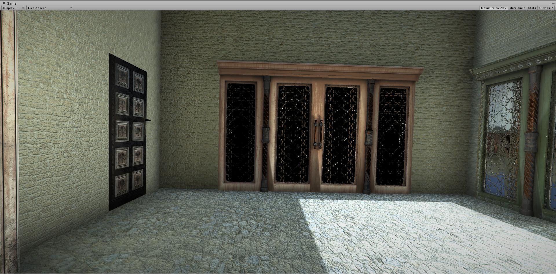 Doors 2 different and windows for sims Low-poly 3D model_2