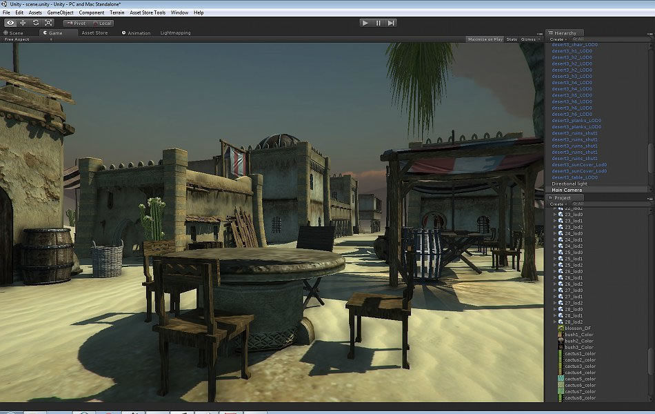 Desert Oasis Low-poly 3D model_4