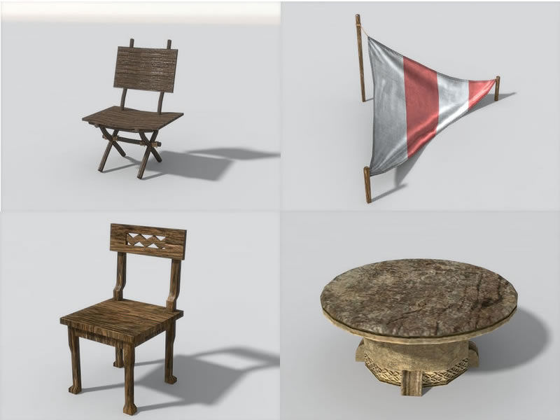 Desert Oasis Low-poly 3D model_15