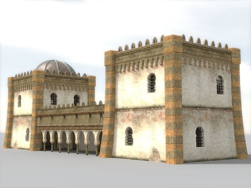 Desert Oasis Low-poly 3D model_10