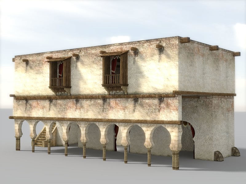 Desert Oasis Low-poly 3D model_1