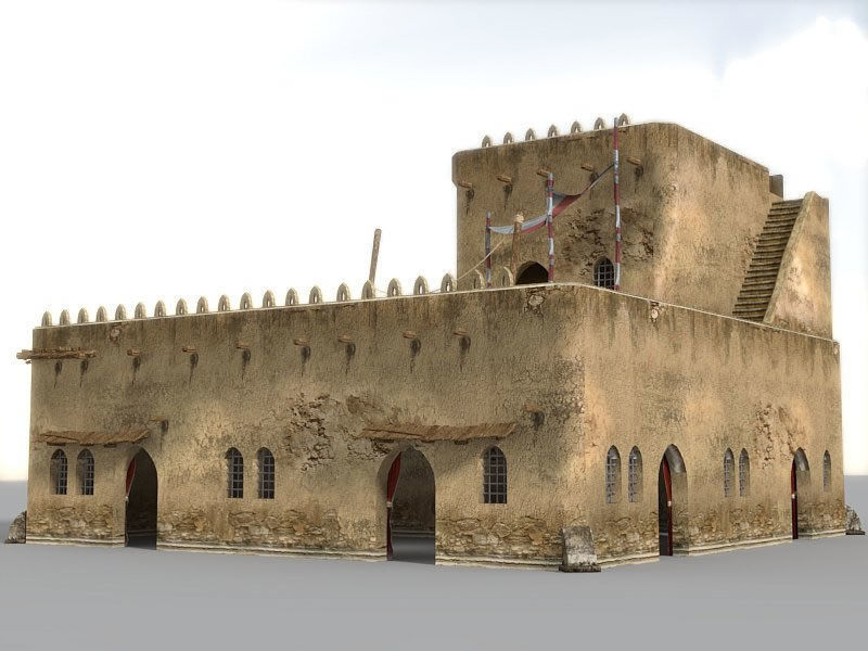 Desert Oasis Low-poly 3D model_3