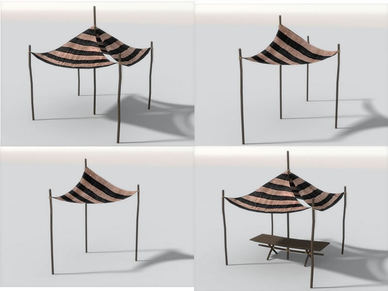 Desert Oasis Low-poly 3D model_11