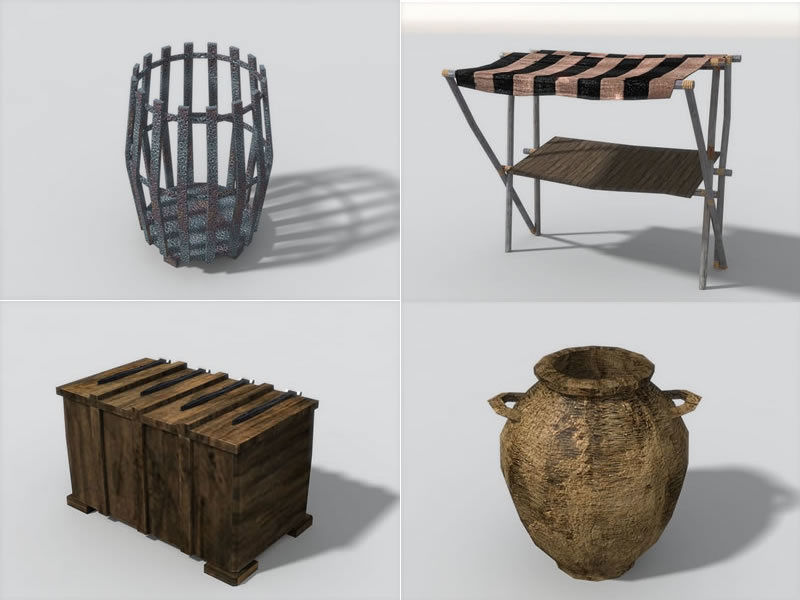 Desert Oasis Low-poly 3D model_5