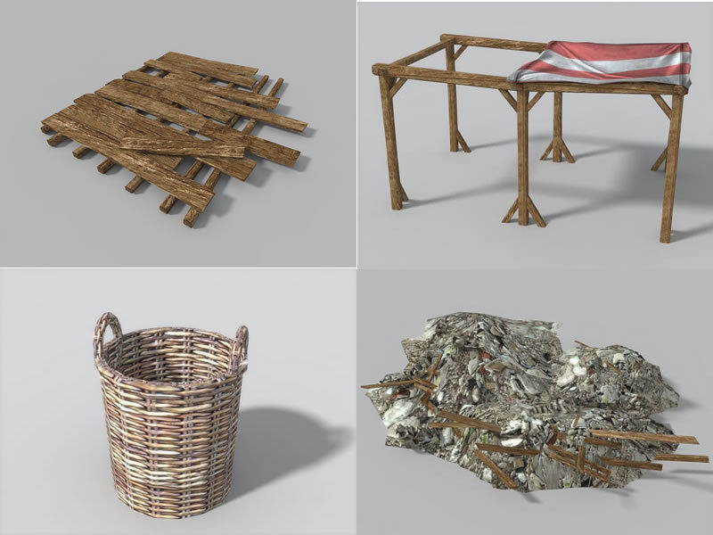 Desert Oasis Low-poly 3D model_13