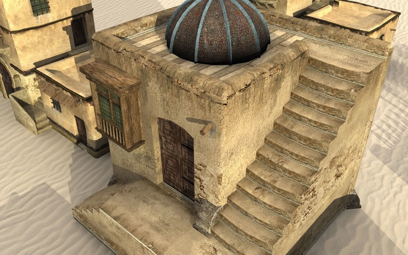 Desert Oasis 2 Low-poly 3D model_2