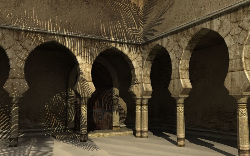 Desert Oasis 2 Low-poly 3D model_1