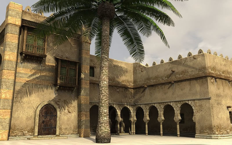 Desert Oasis 2 Low-poly 3D model_4