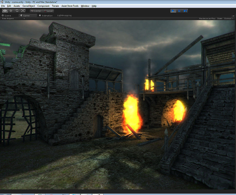 Castle Ruins Low-poly 3D model_7