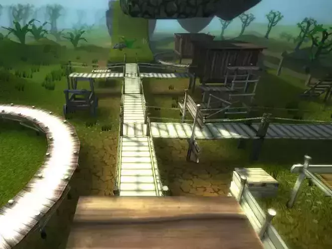 Cartoon Platformer Landscape