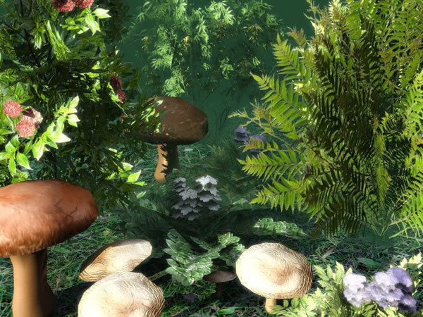 Bushes tree with leaves and flowers Low-poly 3D model_8